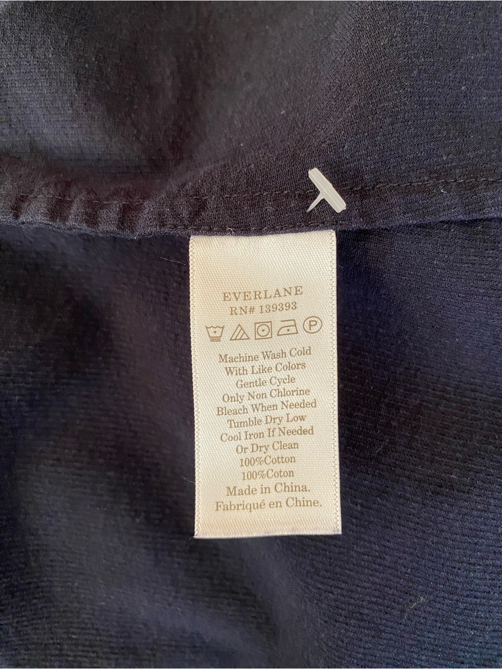 Everlane 8 M navy blue cotton picnic dress midi belt smocked button square neck - Picture 7 of 9